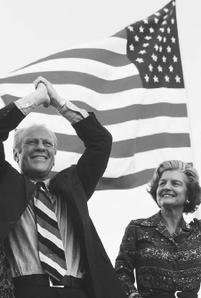 President Gerald Ford and the First Lady campaign for the presidential election, September 25, 1976, just months after the Supreme Court handed down its decision in Buckley v. Valeo. © WALLY MCNAMEE/ CORBIS. REPRODUCED BY PERMISSION.