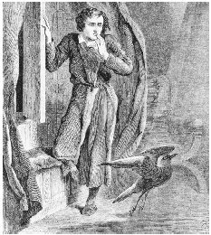 Illustration from The Raven, 1845. GETTY IMAGES