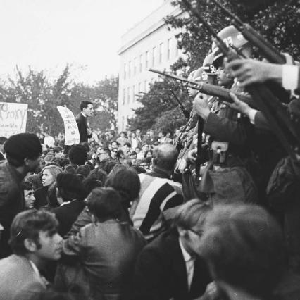 An anti-Vietnam War protest