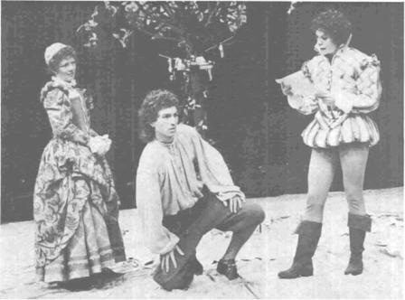Celia, Silvius, and Rosalind in National Theatre Production (1979)