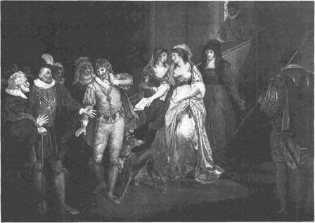 The King, Countess, Lafeu, Bertram, Helena, Diana, lords, attendants, and widow