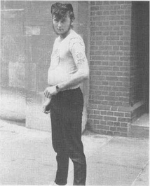 The English teddy boy style of dress