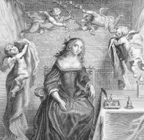 A frontispiece with an engraving of Margaret Cavendish. She produced a more substantial body of work than any other mid-seventeenth-century woman. Reproduced by permission of Mary Evans Picture Library.